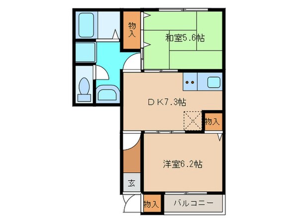 ボーシャルダンBの物件間取画像